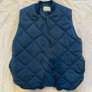 Sandro blue oversized puffy vest